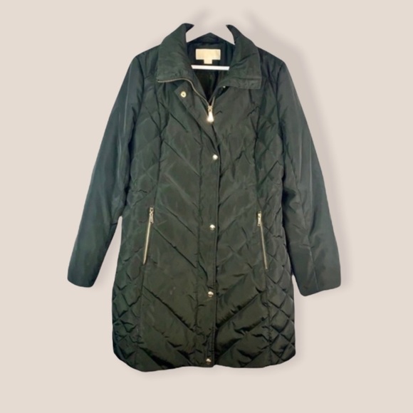 MICHAEL Michael Kors Jackets & Blazers - Michael Kors Olive Quilted Longline Puffer Coat S